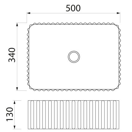 Sapho - Umivaonik na radnu ploču PICOBELLO 50x34 cm keramika/bela
