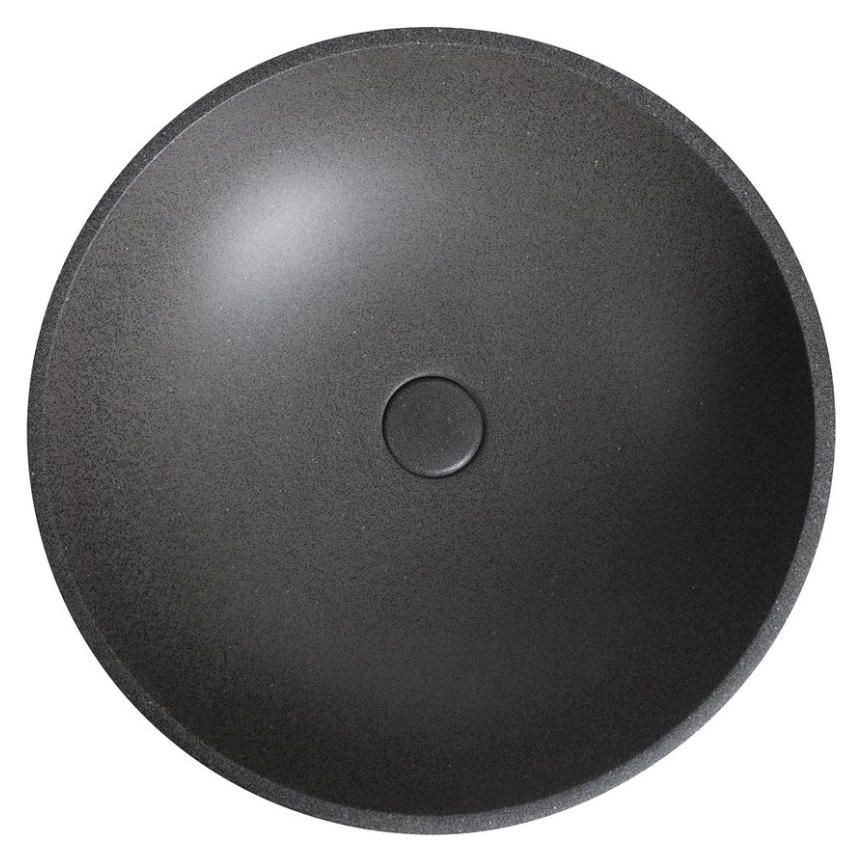 Sapho - Umivaonik na radnu ploču TURF, prečnik 44 cm, beton/crni granit