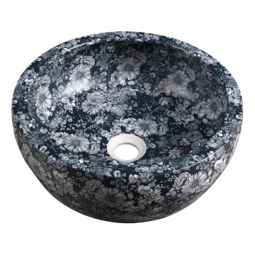 Sapho - Umivaonik za ploču PRIORI prečnik 41 cm keramika/plava