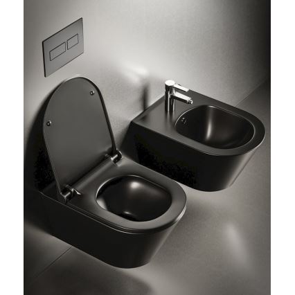 Sapho - Viseća WC šolja AVVA keramika/crna