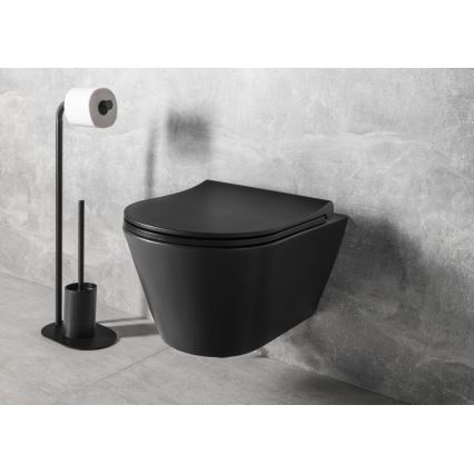 Sapho - Viseća WC šolja AVVA keramika/crna