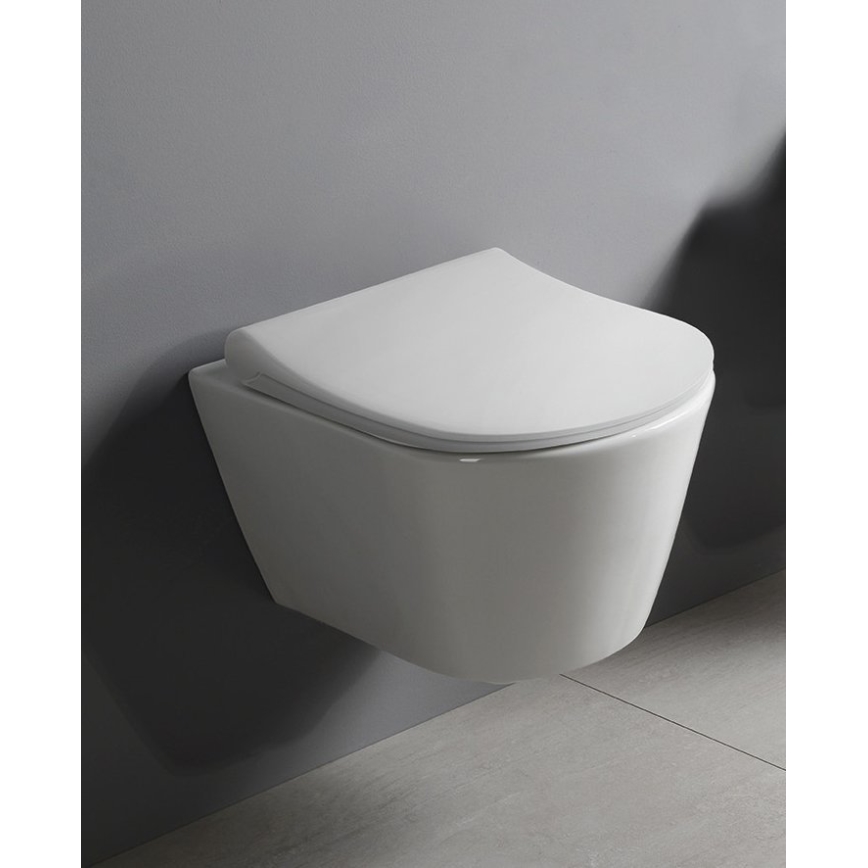 Sapho - Zidna WC šolja sa bide tušem AVVA CLEANWASH keramika/bela