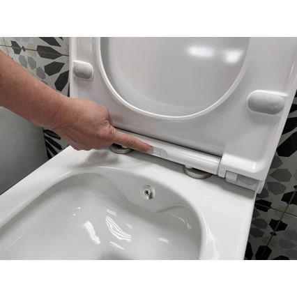 Sapho - Zidna WC šolja sa bide tušem AVVA CLEANWASH keramika/bela