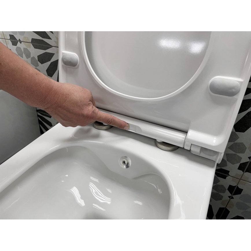Sapho - Zidna WC šolja sa bide tušem AVVA CLEANWASH keramika/bela