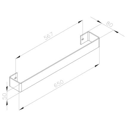 Sapho - Zidni držač za peškire COLONNA 8x65 cm, brušeni nerđajući čelik