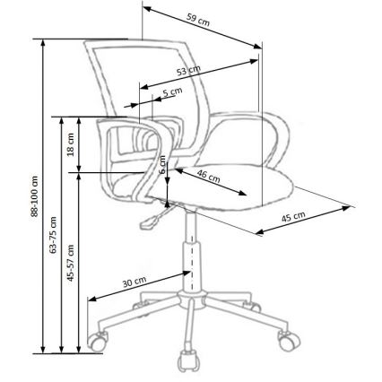 Šarena kancelarijska stolica SIRAQ