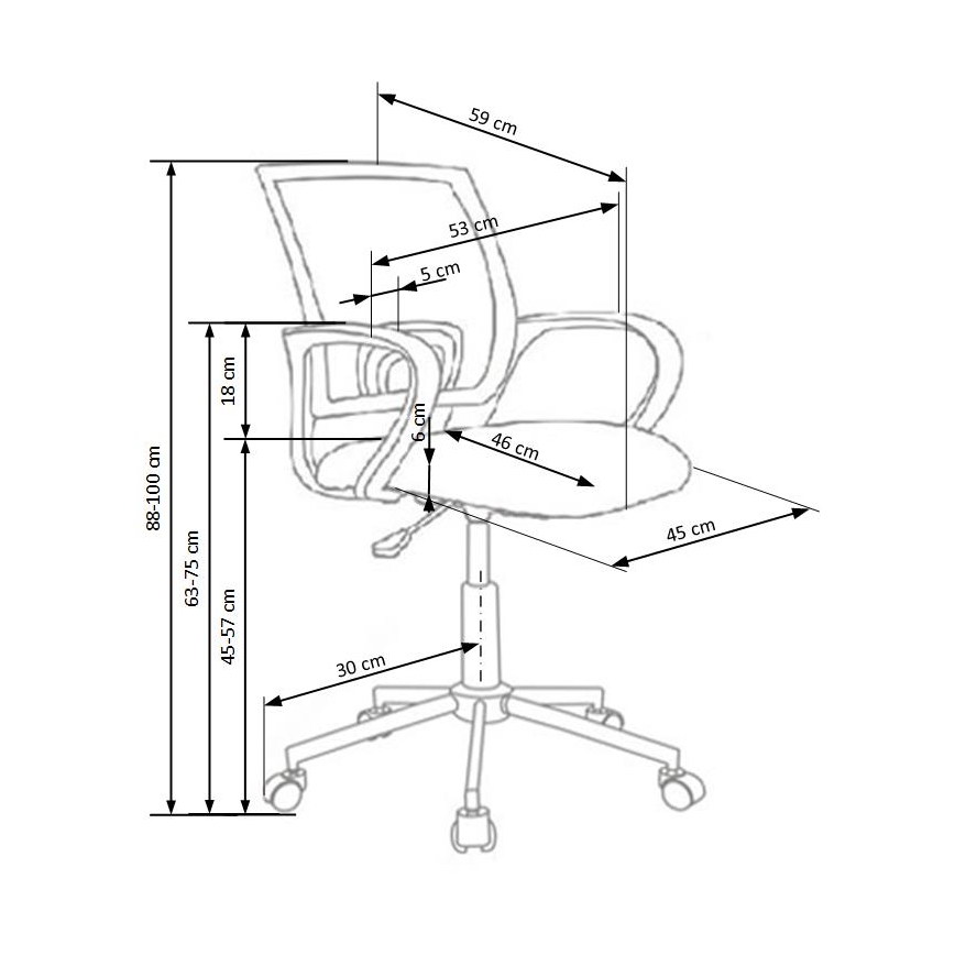 Šarena kancelarijska stolica SIRAQ
