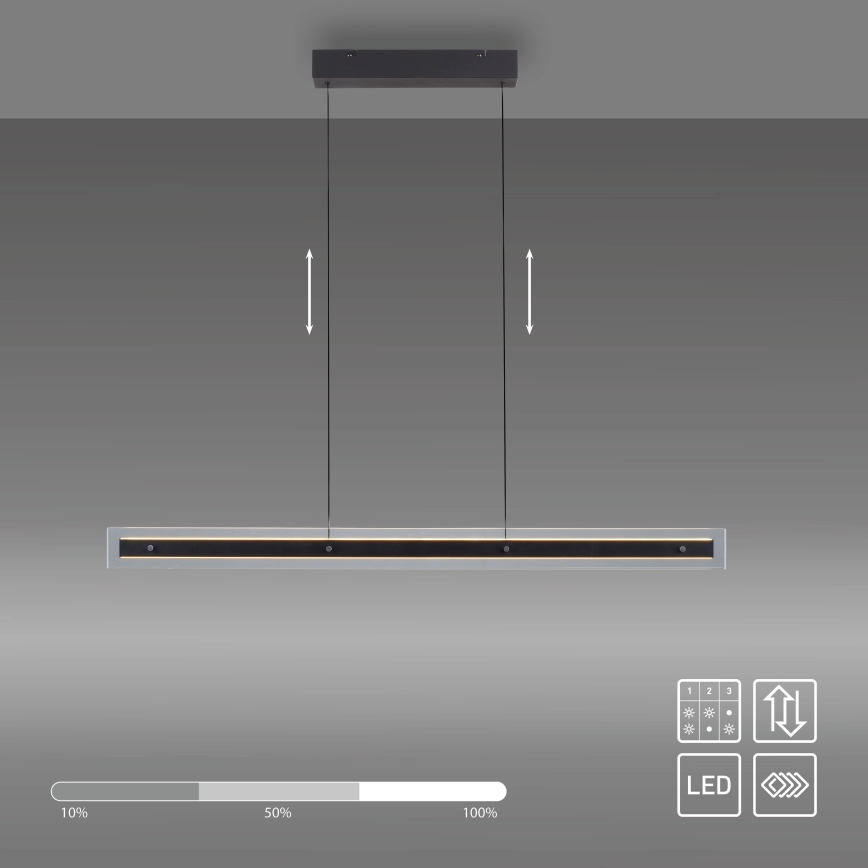 Schöner Wohnen 11316-18 - LED prigušiva luster na sajli LENA LED/32W/230V 105 cm crna