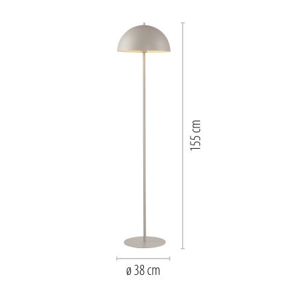 Schöner Wohnen 11727-39 - Stojeća lampa ALI 1xE27/25W/230V siva