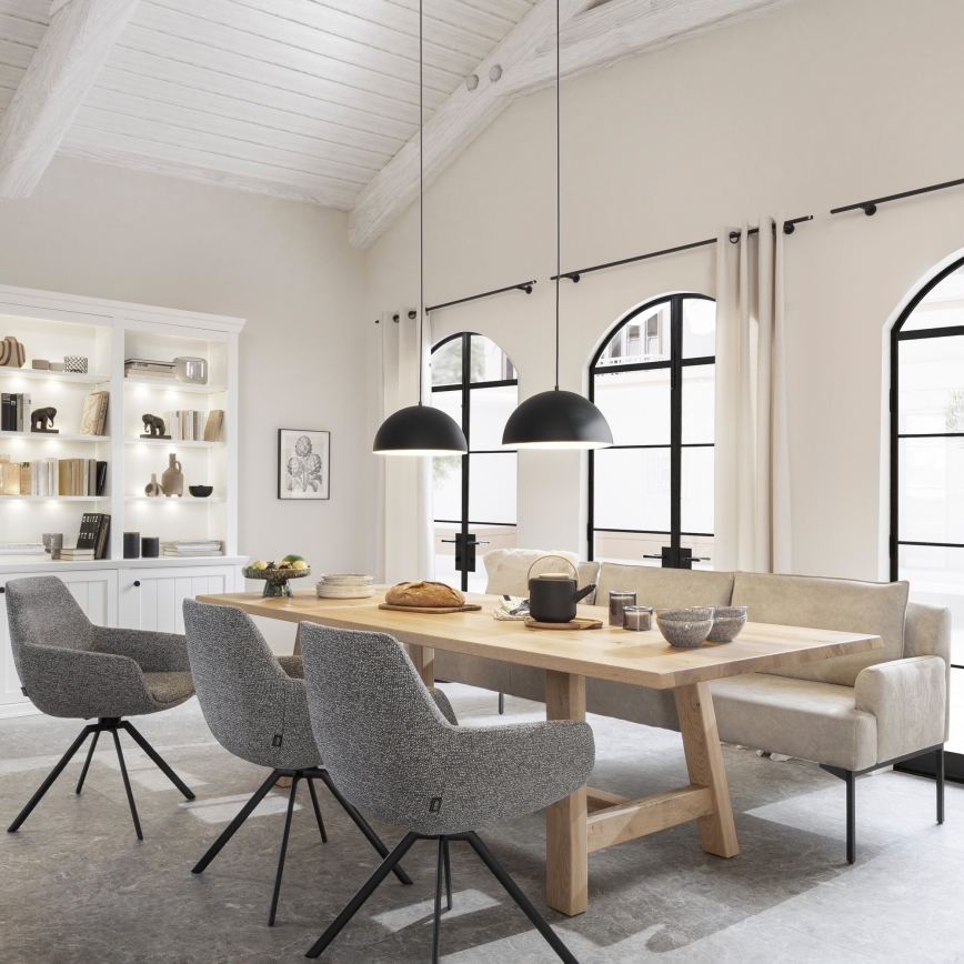 Schöner Wohnen 11728-18 - Luster na sajli ALI 1xE27/25W/230V prečnik 38 cm crna