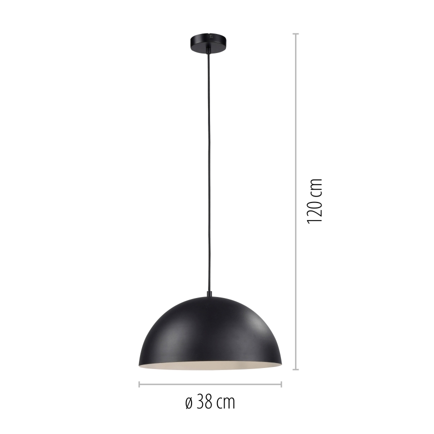 Schöner Wohnen 11728-18 - Luster na sajli ALI 1xE27/25W/230V prečnik 38 cm crna