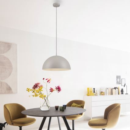 Schöner Wohnen 11728-39 - Luster na sajli ALI 1xE27/25W/230V prečnik 38 cm siva