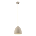 Schöner Wohnen 12540-42 - Luster na sajli TRAVENTA 1xE27/40W/230V prečnik 21 cm beton