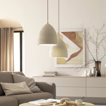 Schöner Wohnen 12540-42 - Luster na sajli TRAVENTA 1xE27/40W/230V prečnik 21 cm beton