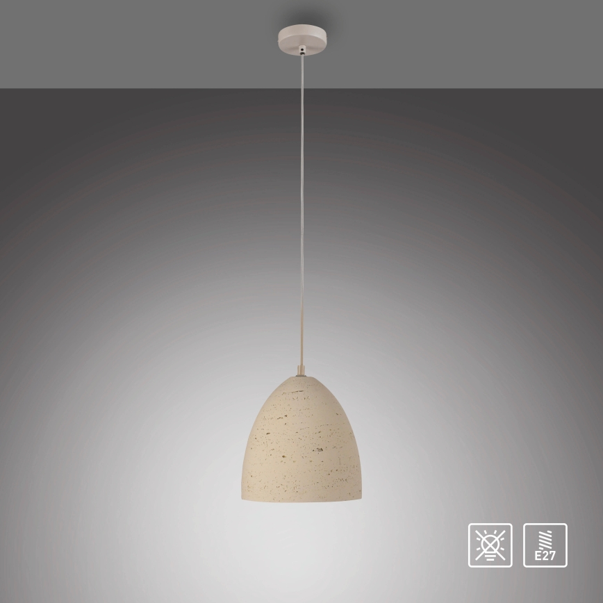 Schöner Wohnen 12540-42 - Luster na sajli TRAVENTA 1xE27/40W/230V prečnik 21 cm beton