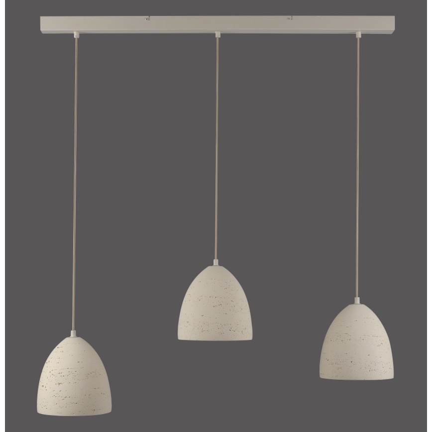Schöner Wohnen 12541-42 - Luster na sajli TRAVENTA 3xE27/40W/230V beton