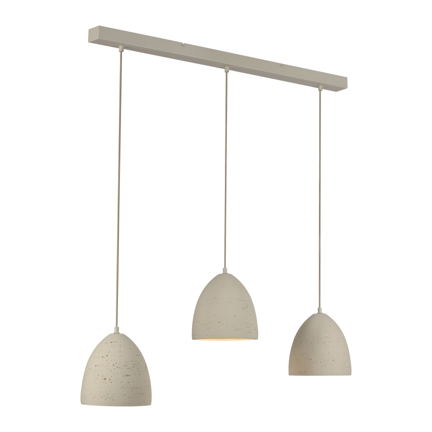 Schöner Wohnen 12541-42 - Luster na sajli TRAVENTA 3xE27/40W/230V beton