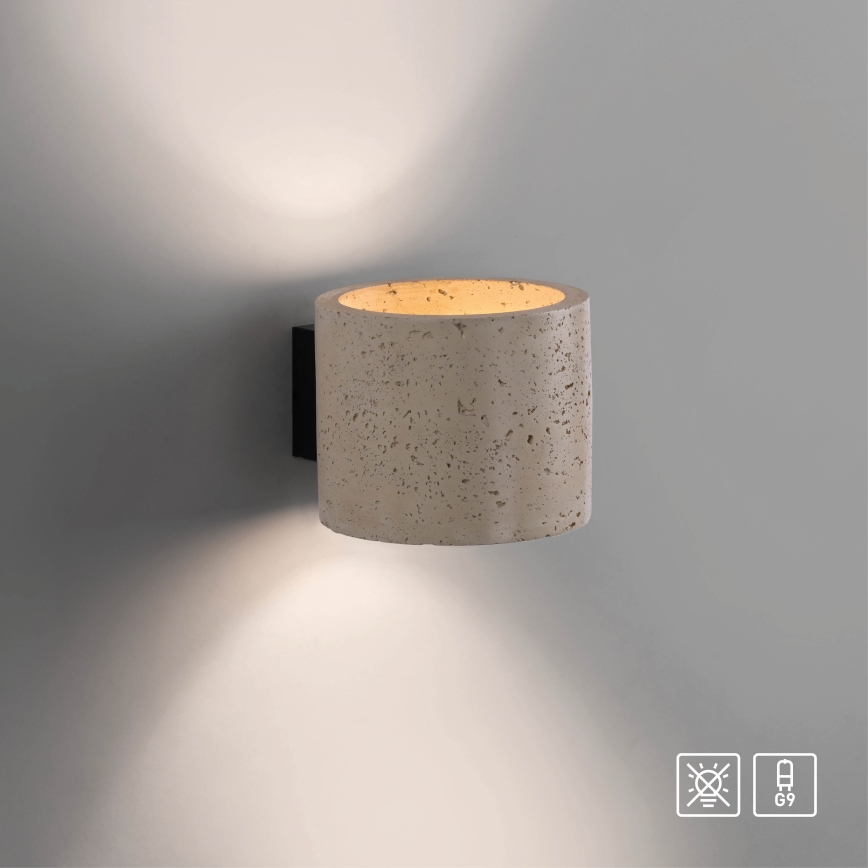 Schöner Wohnen 12542-42 - Zidna svetiljka TRAVENTA 1xG9/10W/230V beton