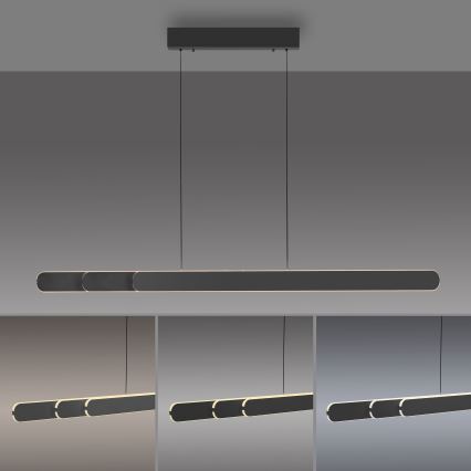 Schöner Wohnen 12577-18 - LED prigušiva luster na sajli ADRIANA ROUND 2xLED/24W/230V 2700/3000/3500/4000/5000K 160 cm crna