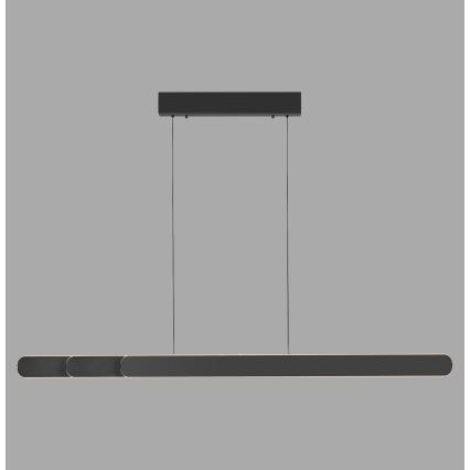 Schöner Wohnen 12577-18 - LED prigušiva luster na sajli ADRIANA ROUND 2xLED/24W/230V 2700/3000/3500/4000/5000K 160 cm crna