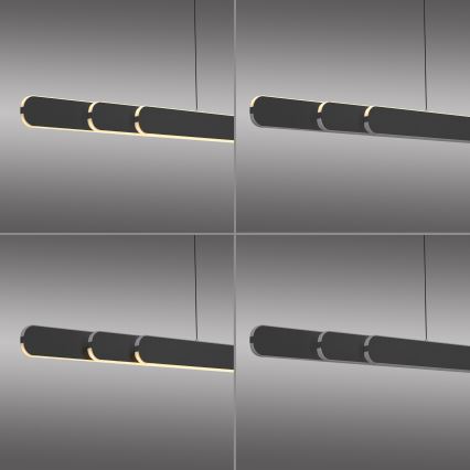 Schöner Wohnen 12577-18 - LED prigušiva luster na sajli ADRIANA ROUND 2xLED/24W/230V 2700/3000/3500/4000/5000K 160 cm crna