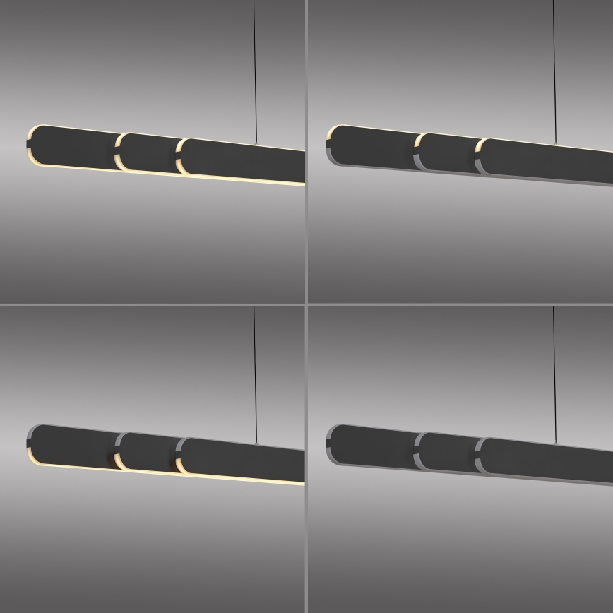 Schöner Wohnen 12577-18 - LED prigušiva luster na sajli ADRIANA ROUND 2xLED/24W/230V 2700/3000/3500/4000/5000K 160 cm crna
