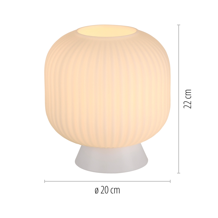 Schöner Wohnen 13573-16 - Stona lampa NAMI 1xE27/25W/230V bela