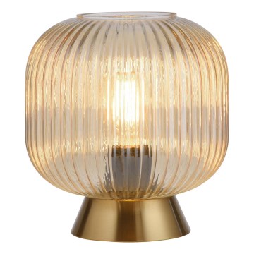 Schöner Wohnen 13573-27 - Stona lampa NAMI 1xE27/25W/230V zlatna/bež/zadimljena