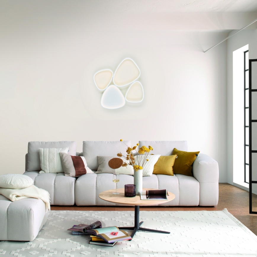 Schöner Wohnen 14038-16 - LED prigušiva stropna svetiljka PEBBLES LED/35,5W/230V bela