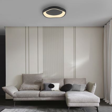 Schöner Wohnen 14233-18 - LED prigušiva plafonska svetiljka MONTA LED/21W/230V Ø 40 cm crna