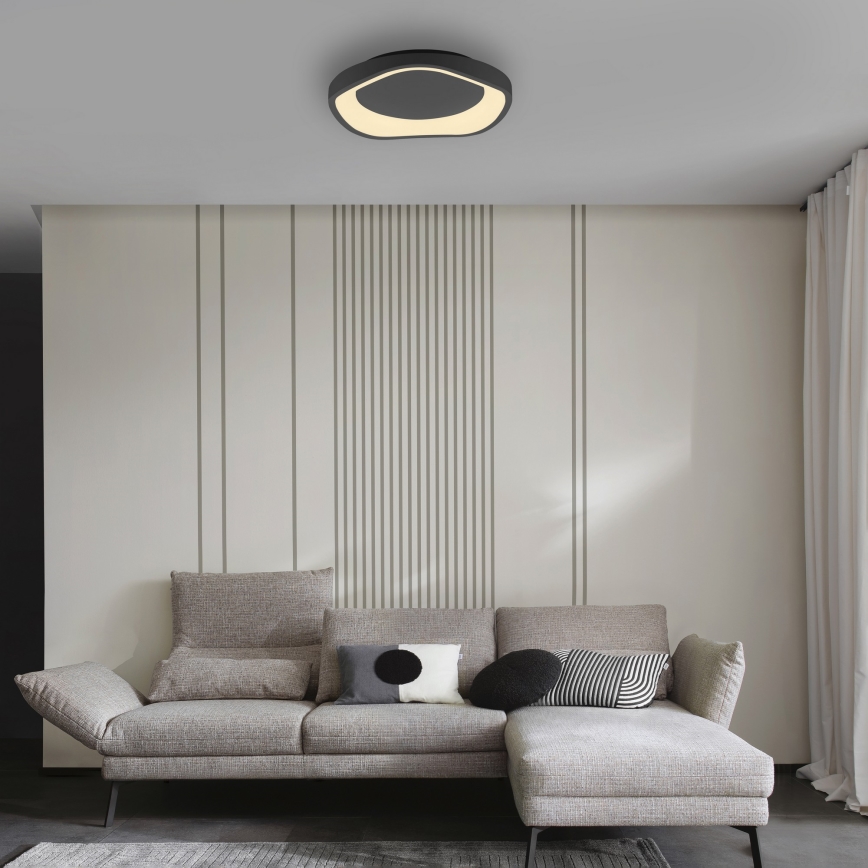 Schöner Wohnen 14233-18 - LED prigušiva plafonska svetiljka MONTA LED/21W/230V Ø 40 cm crna