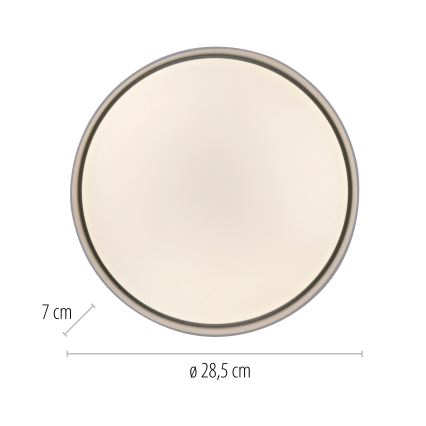 Schöner Wohnen 14593-16 - LED prigušiva plafonska svetiljka TAVOLI LED/10W/230V 2700-6500K prečnik 28,5 cm bela + daljinski upravljač