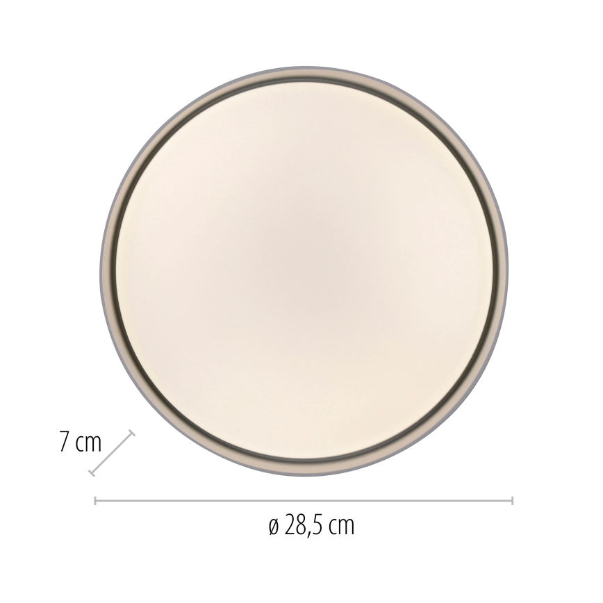 Schöner Wohnen 14593-18 - LED prigušiva stropno svetlo TAVOLI LED/10W/230V 2700-6500K prečnik 28,5 cm crno + daljinski upravljač