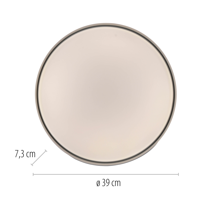 Schöner Wohnen 14594-16 - TAVOLI LED prigušiva plafonska svetiljka LED/20W/230V 2700-6500K prečnik 39 cm bela + daljinski upravljač