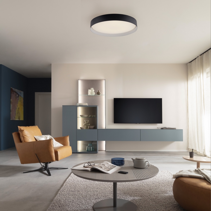 Schöner Wohnen 14595-18 - LED prigušiva plafonska svetiljka TAVOLI LED/34W/230V 2700-6500K Ø 49 cm crna + daljinski upravljač