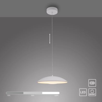 Schöner Wohnen 14606-16 - LED prigušiva luster na sajli LENTE LED/17W/230V Ø 40 cm bela