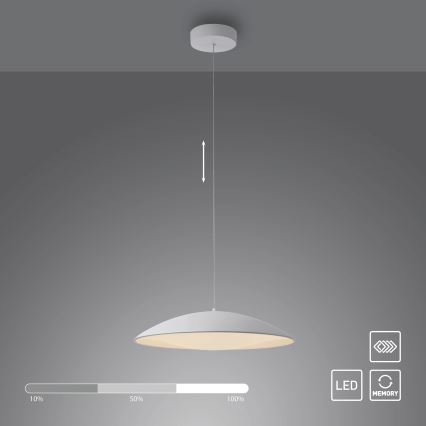 Schöner Wohnen 14607-16 - LED prigušiva viseći luster na sajli LENTE LED/23W/230V prečnik 50 cm bela
