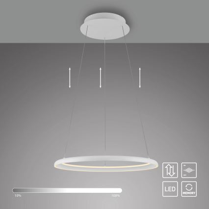 Schöner Wohnen 15570-16 - LED prigušiva luster na sajli QUILLO LED/36W/230V prečnika 60 cm bela
