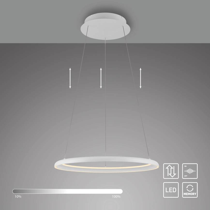 Schöner Wohnen 15570-16 - LED prigušiva luster na sajli QUILLO LED/36W/230V prečnika 60 cm bela