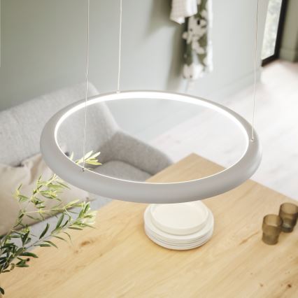Schöner Wohnen 15570-39 - LED prigušiva viseći luster na sajli QUILLO LED/36W/230V, prečnik 60 cm, siva