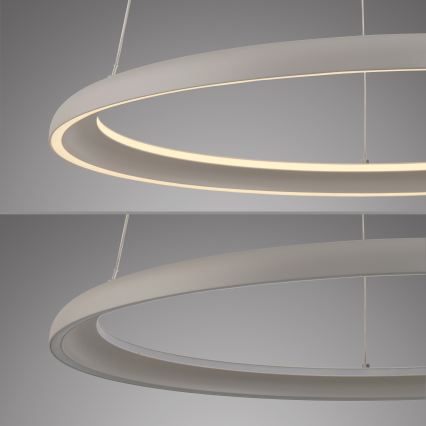 Schöner Wohnen 15570-39 - LED prigušiva viseći luster na sajli QUILLO LED/36W/230V, prečnik 60 cm, siva