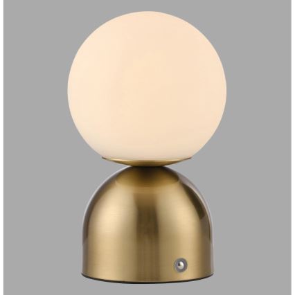 Schöner Wohnen 19218-12 - RUDI LED prigušiva dodirna punjiva stona lampa LED/1,2W/5V 3000-6000K 1200 mAh zlatna