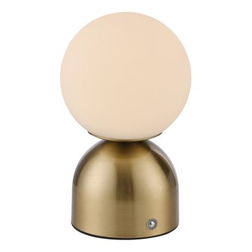 Schöner Wohnen 19218-12 - RUDI LED prigušiva dodirna punjiva stona lampa LED/1,2W/5V 3000-6000K 1200 mAh zlatna