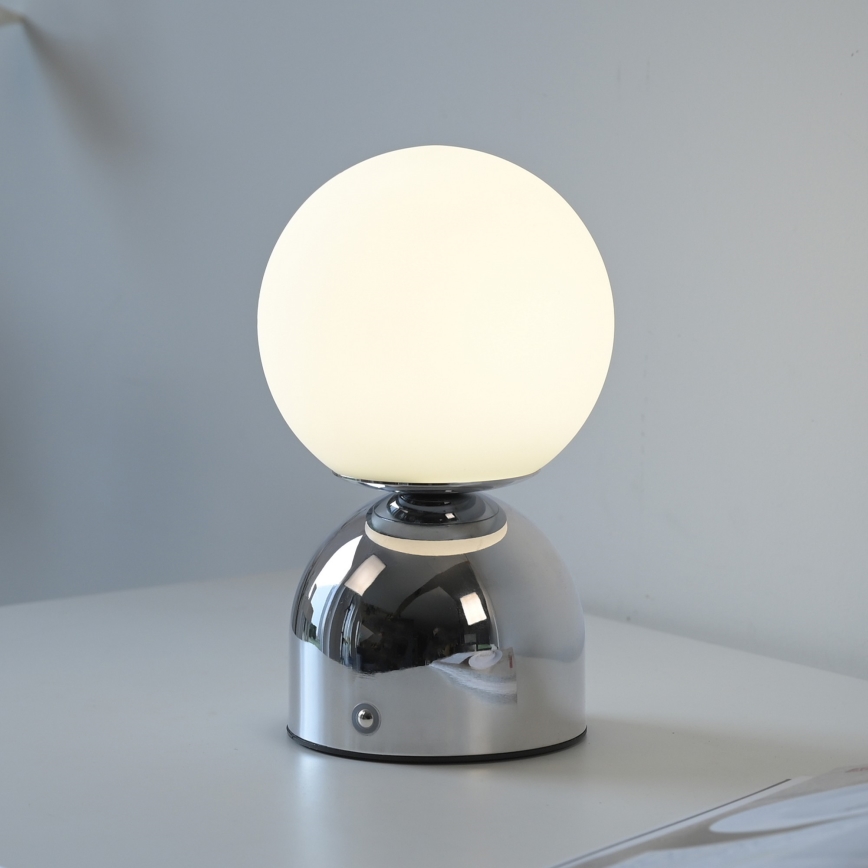 Schöner Wohnen 19218-17 - LED prigušiva dodirna punjiva stona lampa RUDI LED/1,2W/5V 3000-6000K 1200 mAh sjajni hrom