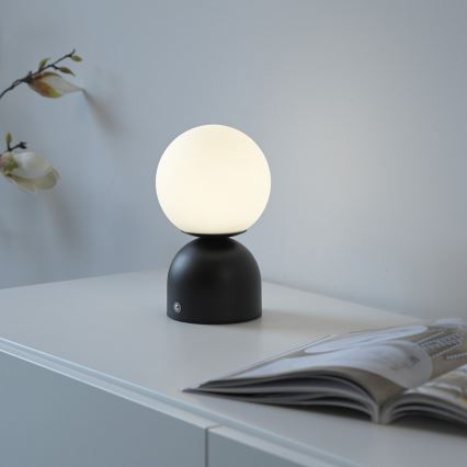 Schöner Wohnen 19218-18 - LED prigušiva dodirna punjiva stona lampa RUDI LED/1,2W/5V 3000-6000K 1200 mAh crna