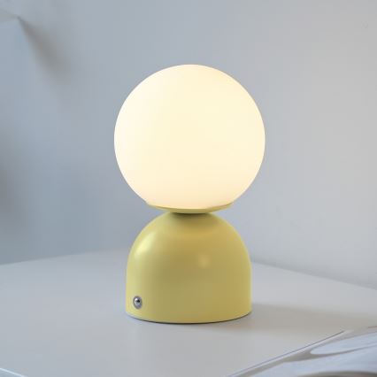 Schöner Wohnen 19218-81 - RUDI LED prigušiva dodirna punjiva stona lampa LED/1,2W/5V 3000-6000K 1200 mAh žuta