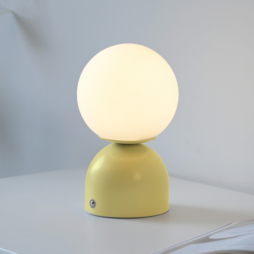 Schöner Wohnen 19218-81 - RUDI LED prigušiva dodirna punjiva stona lampa LED/1,2W/5V 3000-6000K 1200 mAh žuta