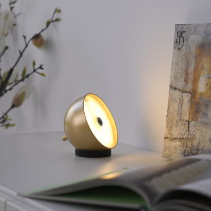 Schöner Wohnen 19244-12 - LED prigušiva dodirna punjiva spoljašnja stona lampa BELLIS LED/2,5W/5V 2600 mAh IP54 zlatna