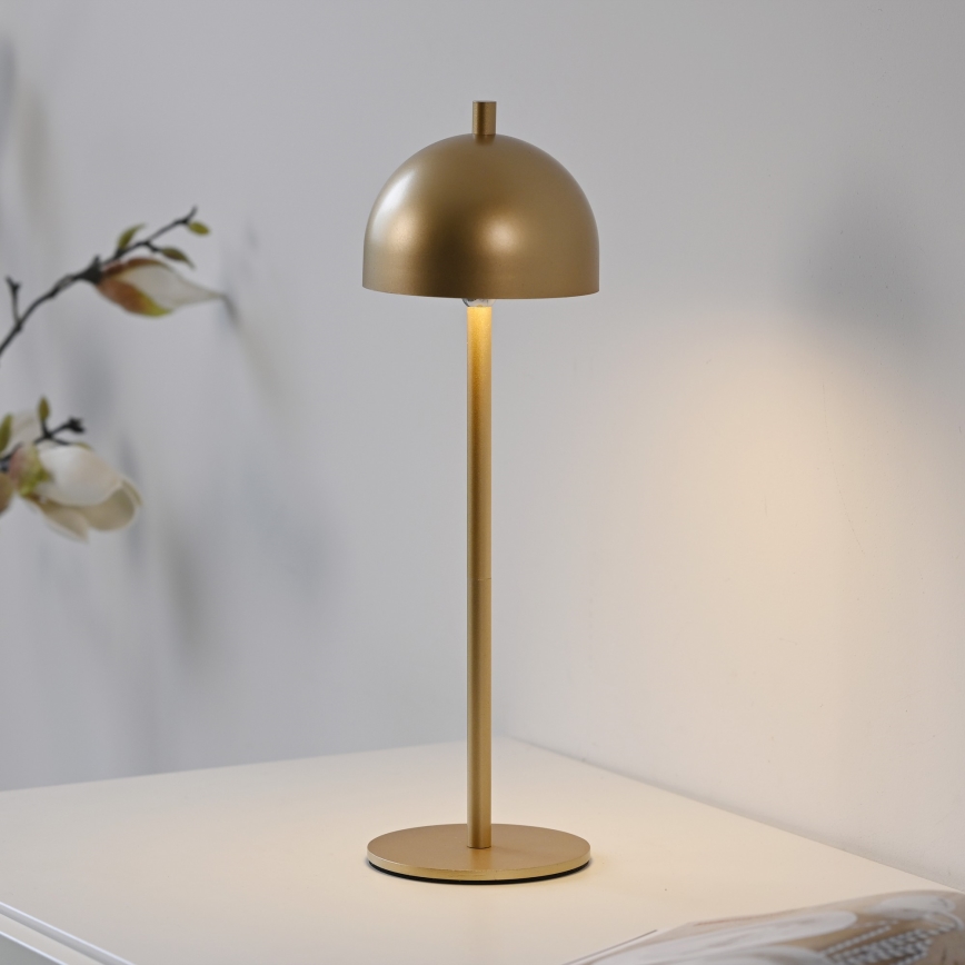 Schöner Wohnen 19244-12 - LED prigušiva dodirna punjiva spoljašnja stona lampa BELLIS LED/2,5W/5V 2600 mAh IP54 zlatna