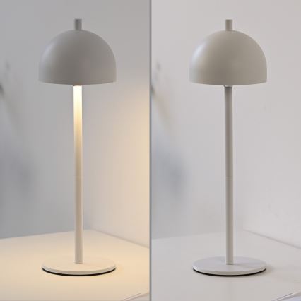 Schöner Wohnen 19244-16 - LED prigušiva dodirna punjiva spoljna stona lampa BELLIS LED/2,5W/5V 2600 mAh IP54 bela